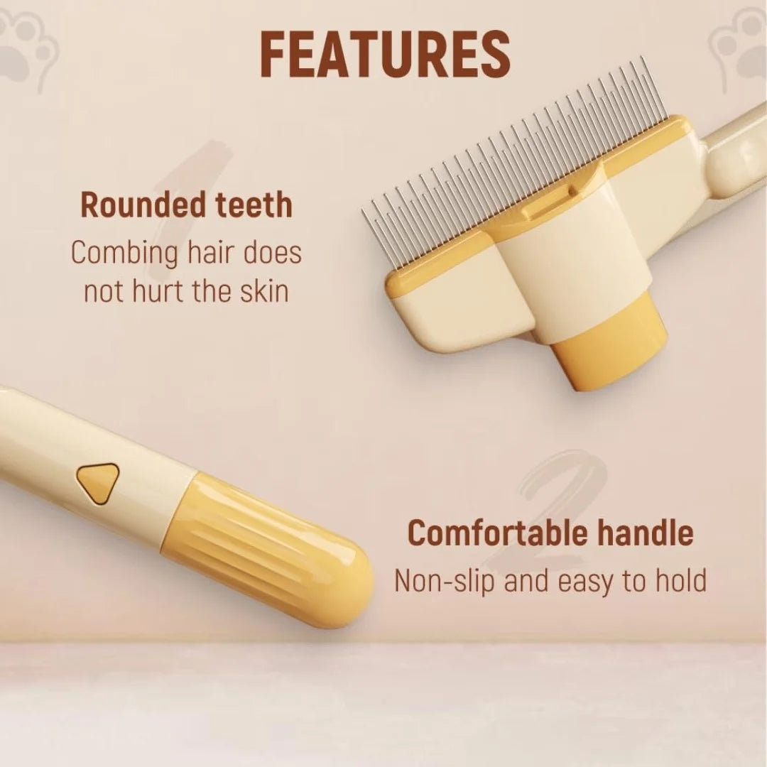 Cat Deshedding Brush with Release Button