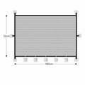 Retractable Mesh Pet Safety Gate with Hooks