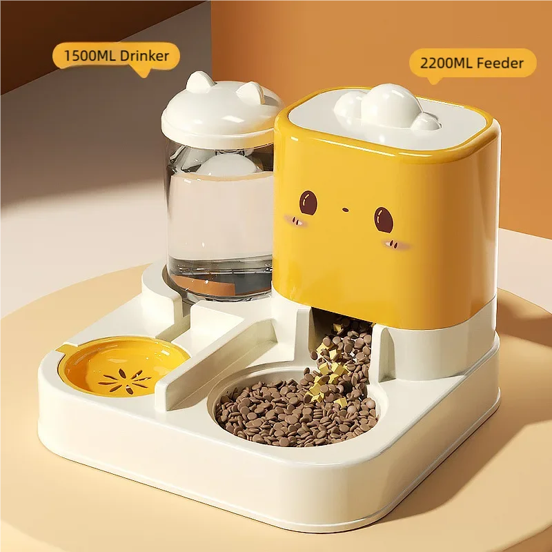 Gravity Pet Feeder & Water Dispenser Set for Cats & Small Dogs