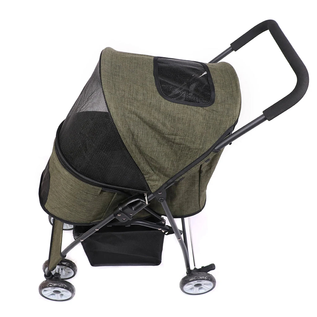 Foldable Pet Stroller for Small Dogs & Cats