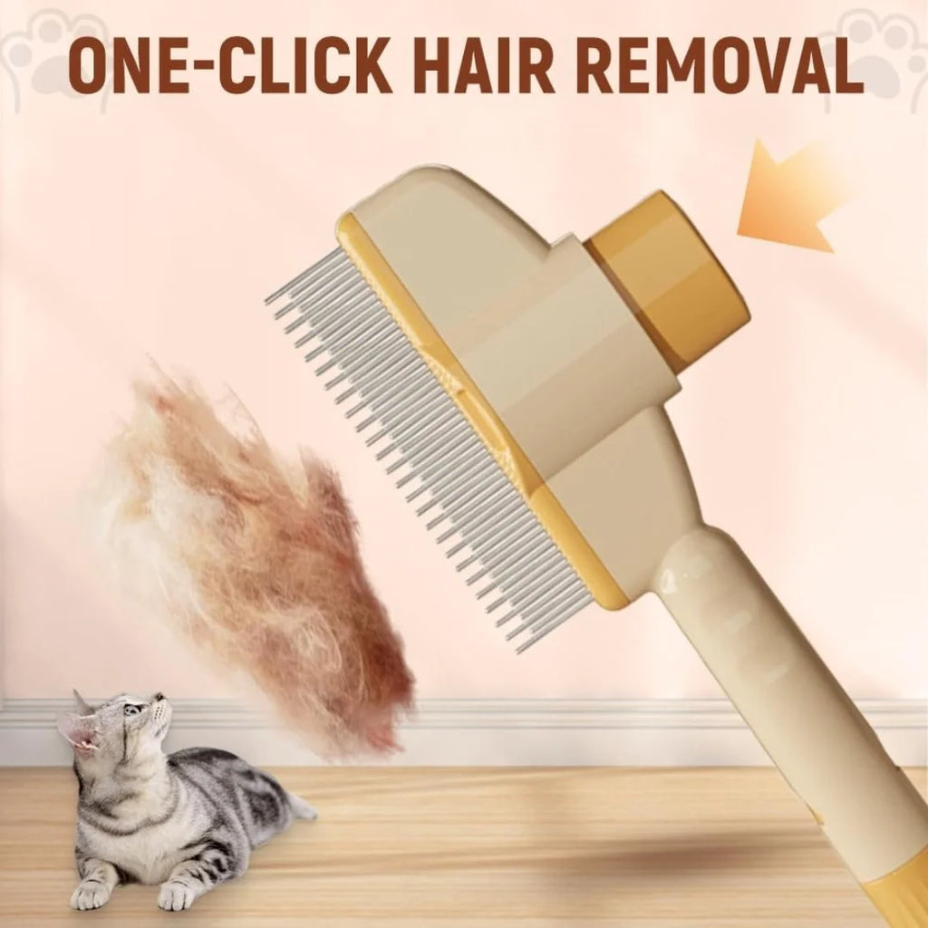 Cat Deshedding Brush with Release Button