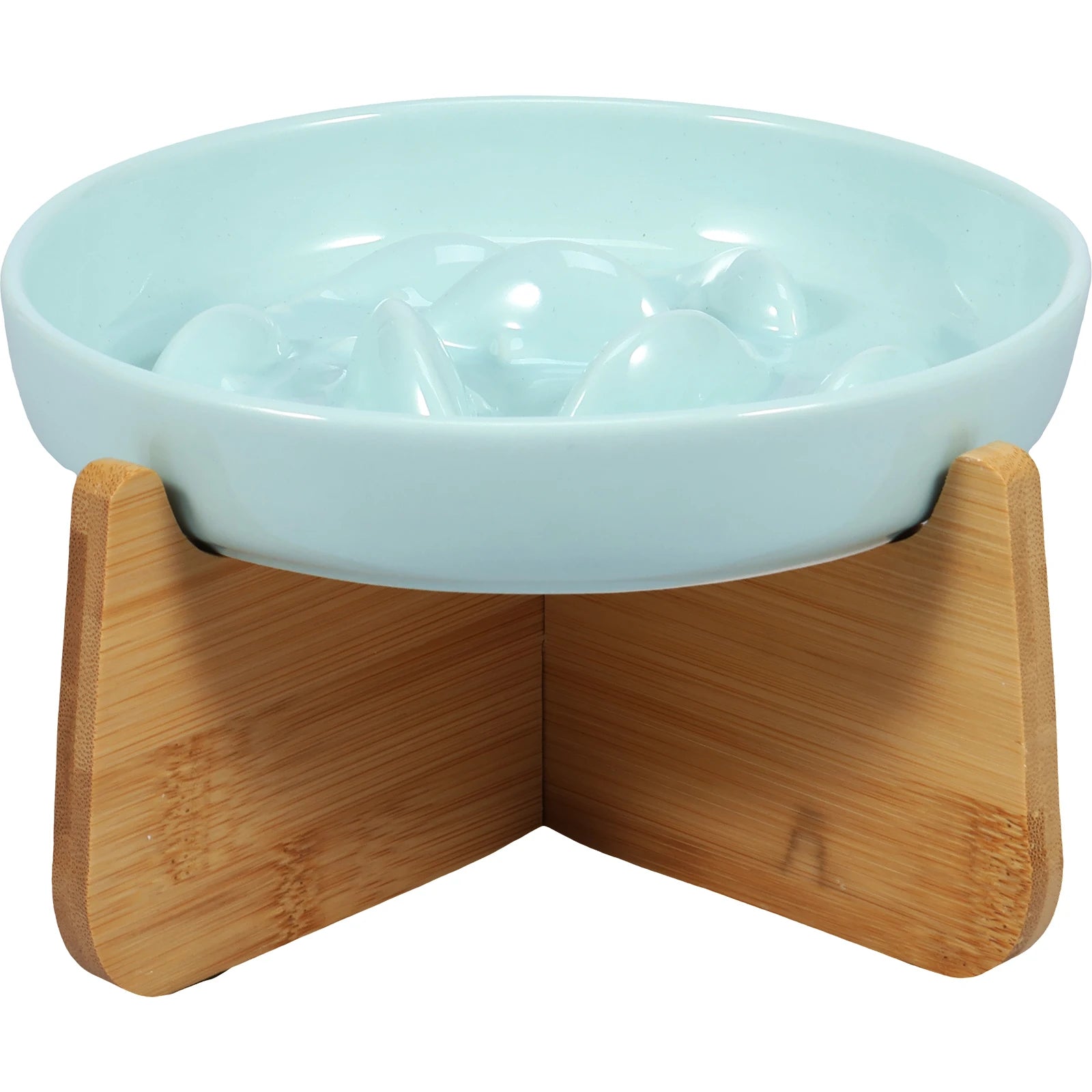 Elevated Ceramic Slow Feeder Bowl for Cats