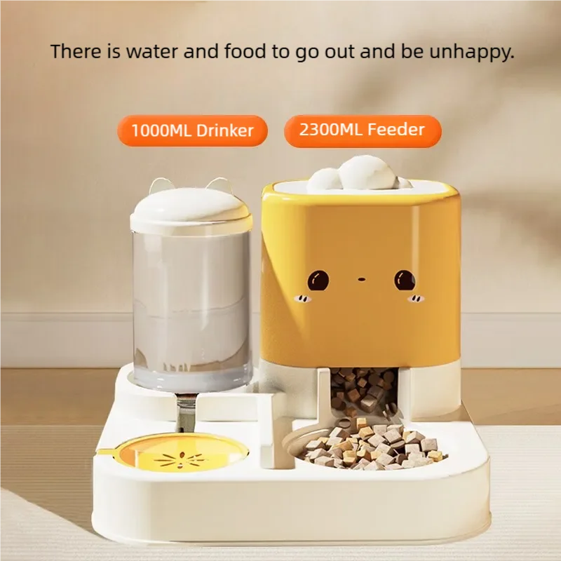 Gravity Pet Feeder & Water Dispenser Set for Cats & Small Dogs