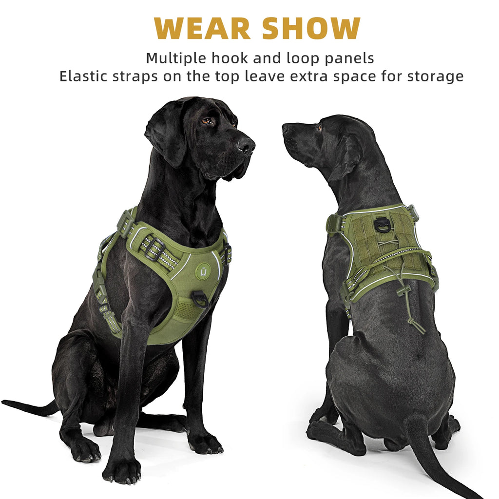 Tactical Dog Harness – MOLLE No-Pull