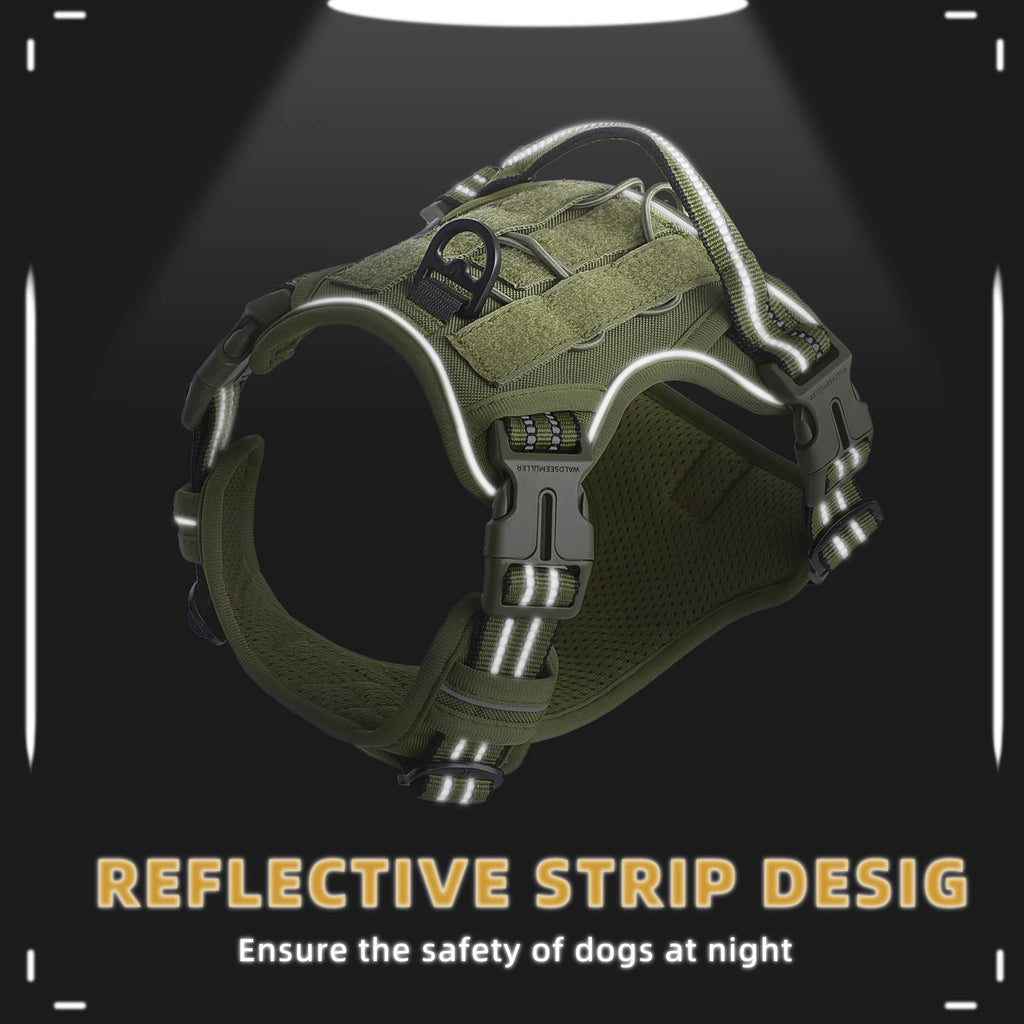 Tactical Dog Harness – MOLLE No-Pull
