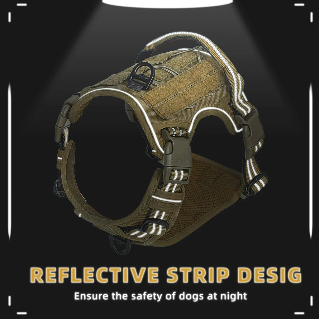 Tactical Dog Harness – MOLLE No-Pull
