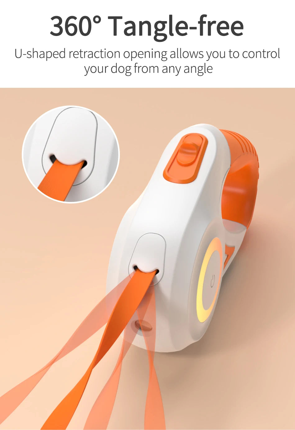 LED Retractable Dog Leash – 5M Reflective