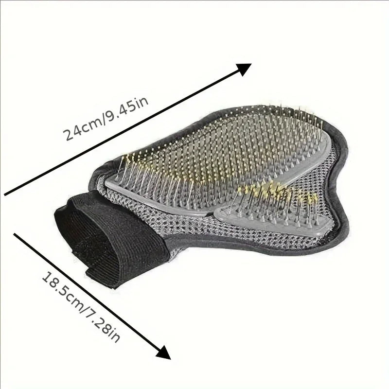 Deshedding Pet Grooming Glove with Massage Tips