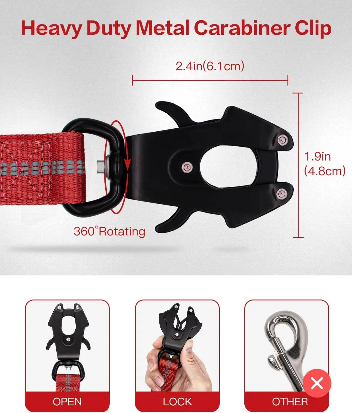 Heavy Duty Tactical Dog Leash – Bungee & Dual Handle