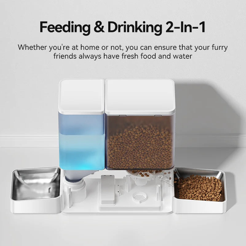 Smart 2-in-1 Pet Feeder & Water Fountain – 5L