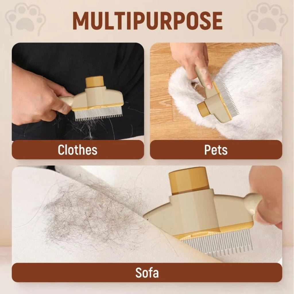 Cat Deshedding Brush with Release Button