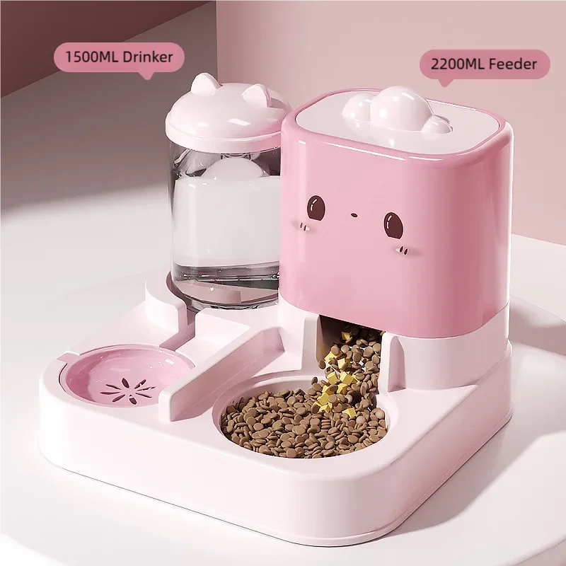 Gravity Pet Feeder & Water Dispenser Set for Cats & Small Dogs