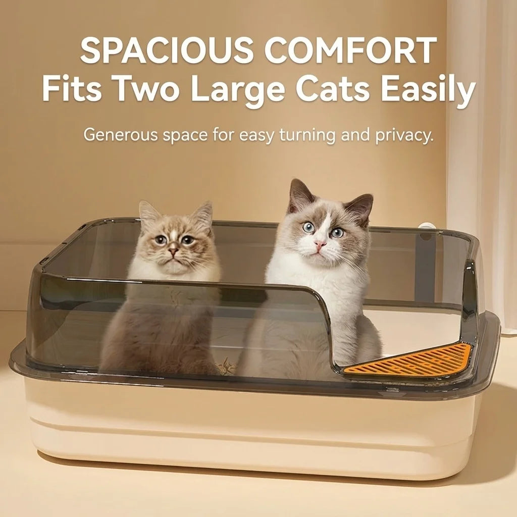 Large Cat Litter Box with Scoop
