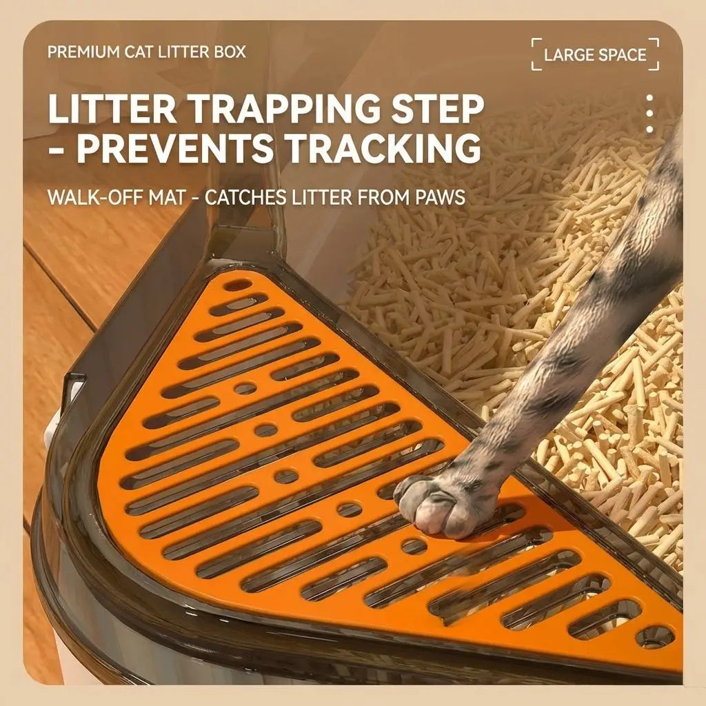 Large Cat Litter Box with Scoop