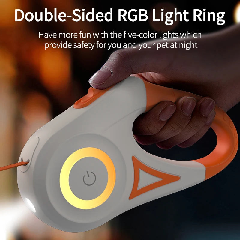 LED Retractable Dog Leash – 5M Reflective