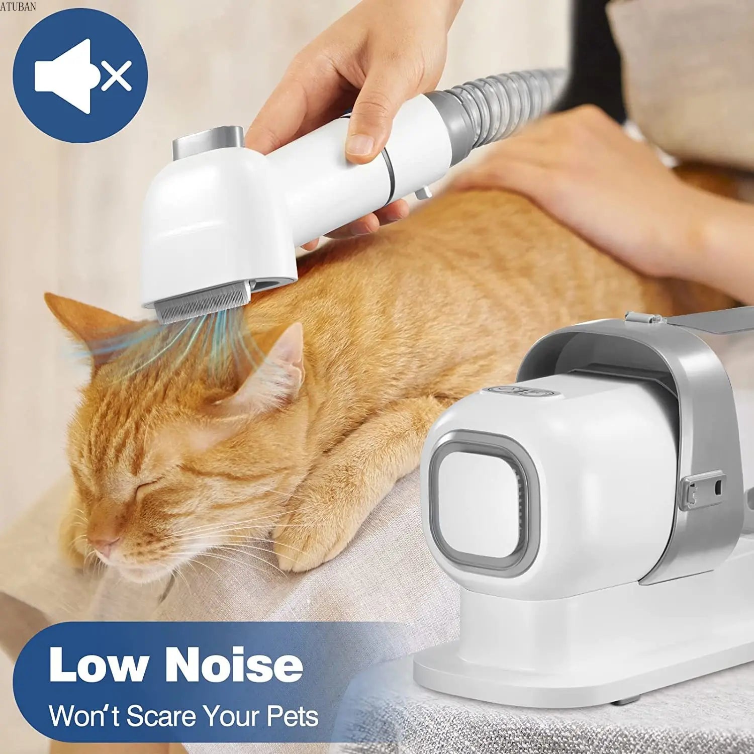 Pet Grooming Vacuum Kit – 5 Tools & Clipper