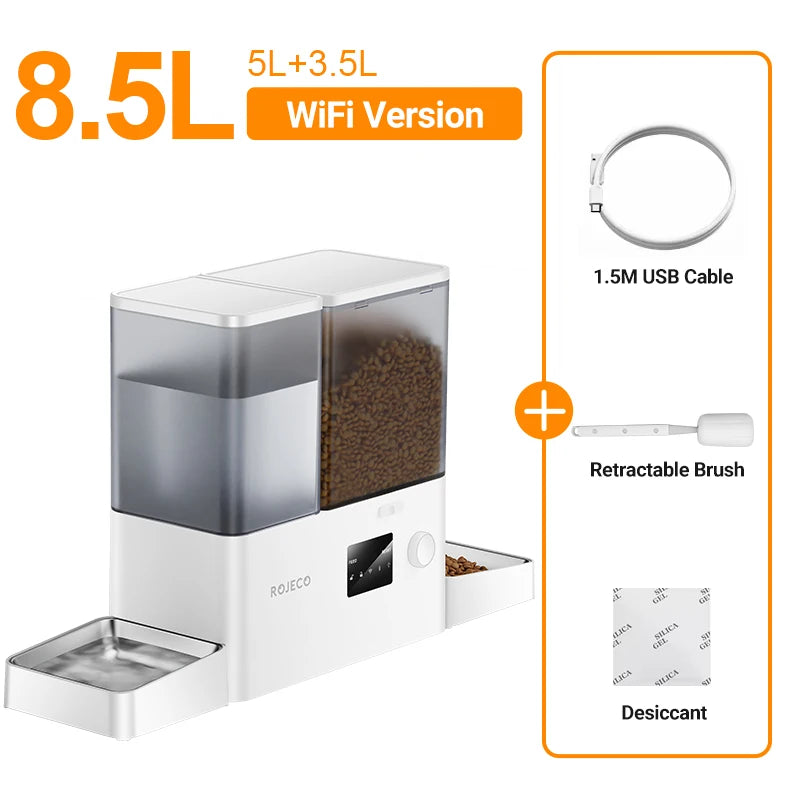 Smart 2-in-1 Pet Feeder & Water Fountain – 5L