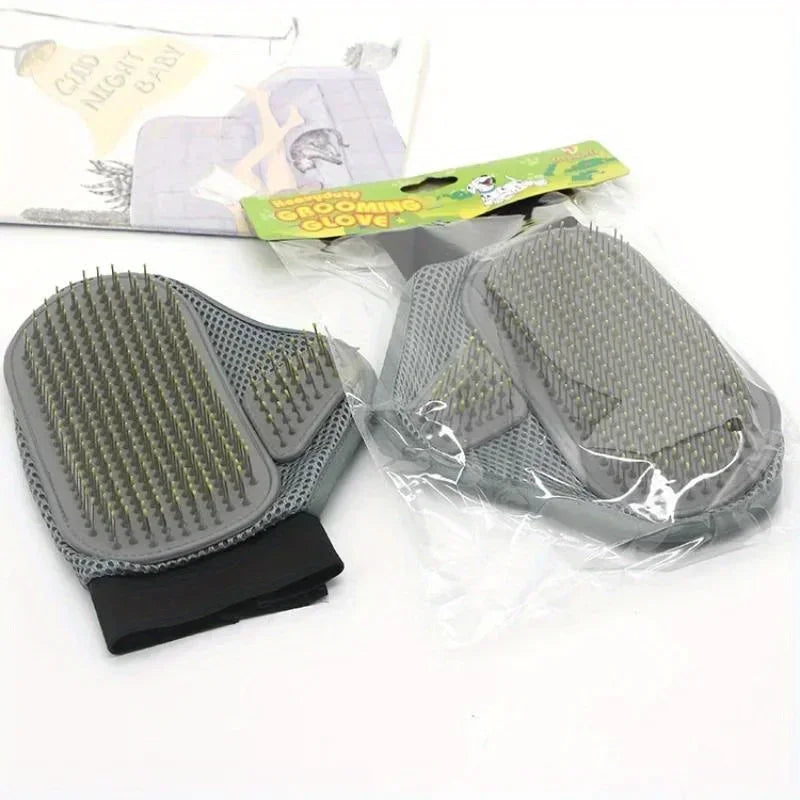 Deshedding Pet Grooming Glove with Massage Tips