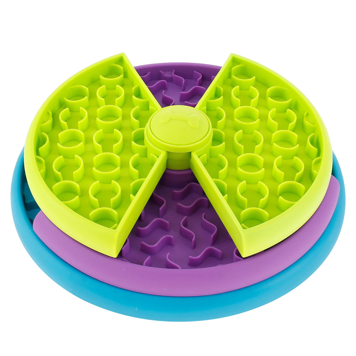 Elevated Ceramic Slow Feeder Bowl for Cats