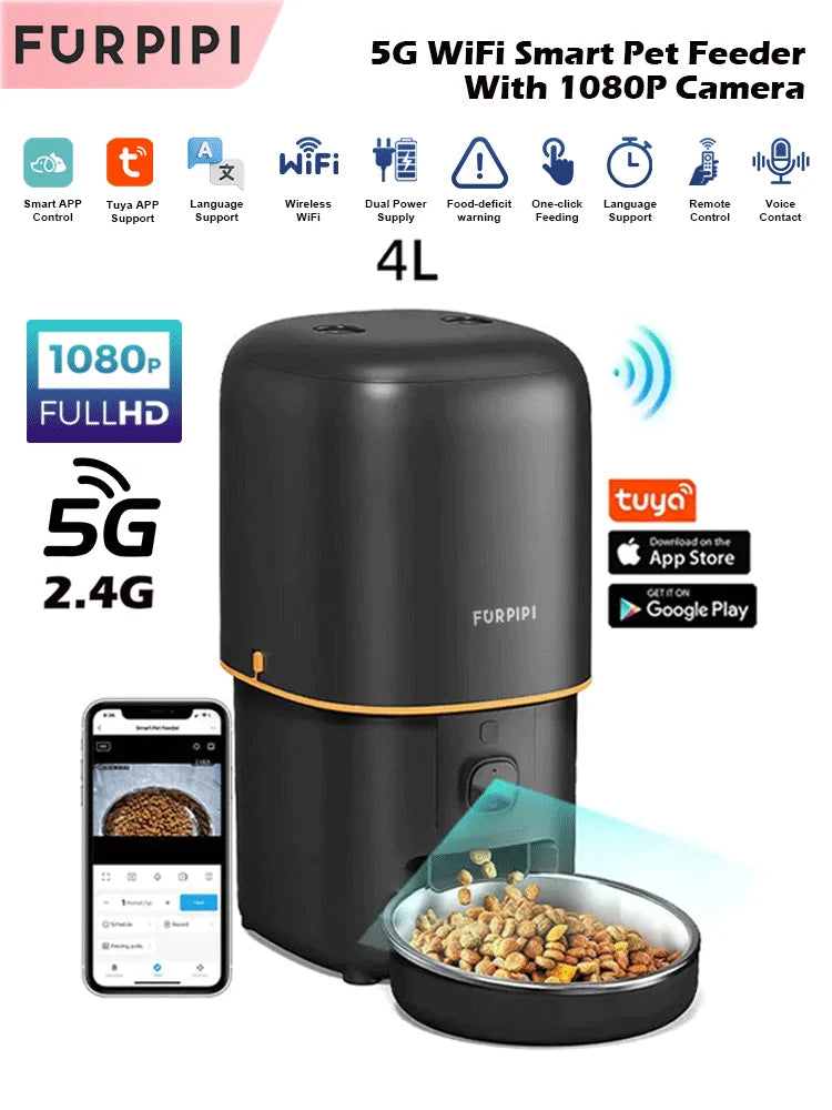 Smart Cat Feeder – 1080P Camera & WiFi App