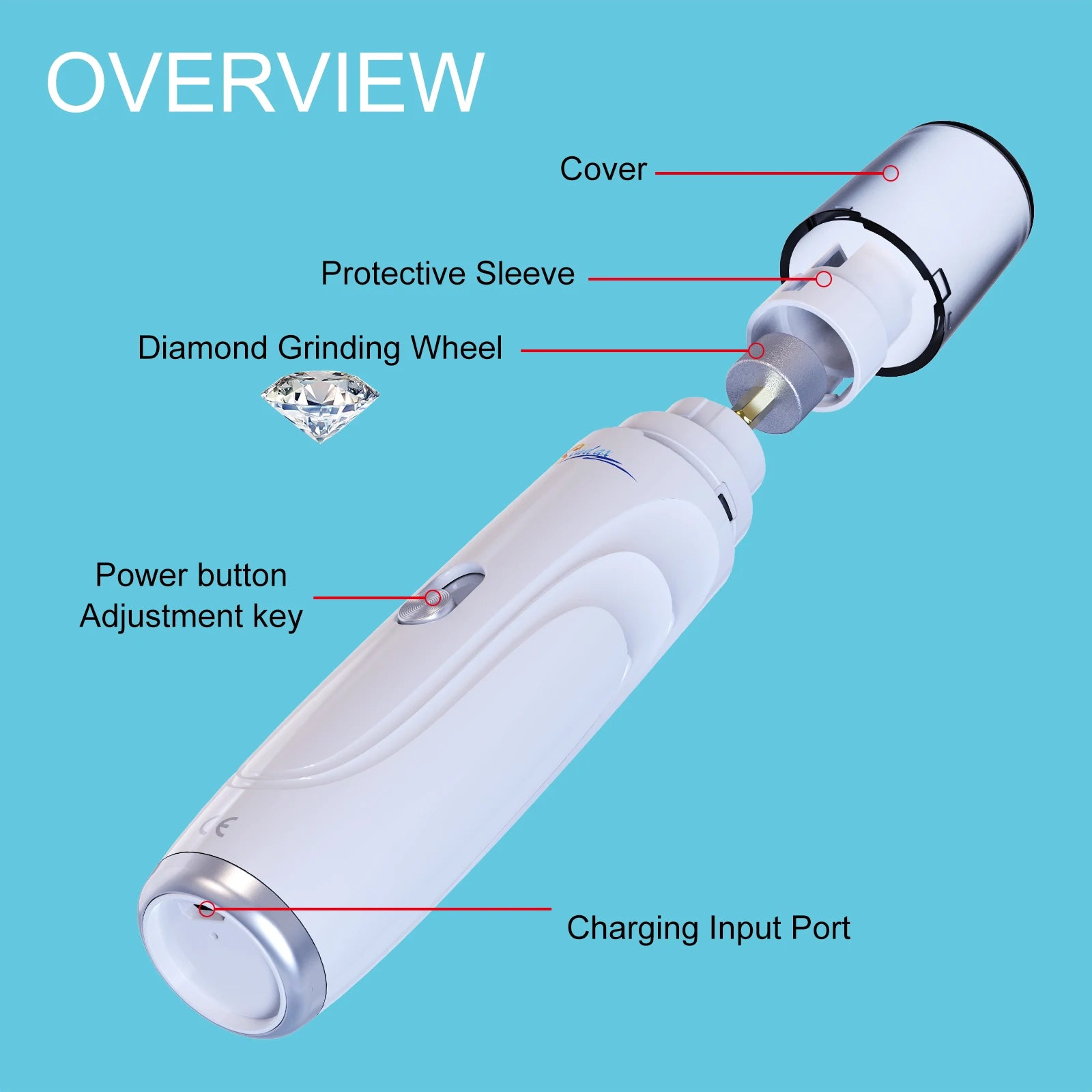 USB Rechargeable Dog Nail Grinder – 2-Speed – product image 3