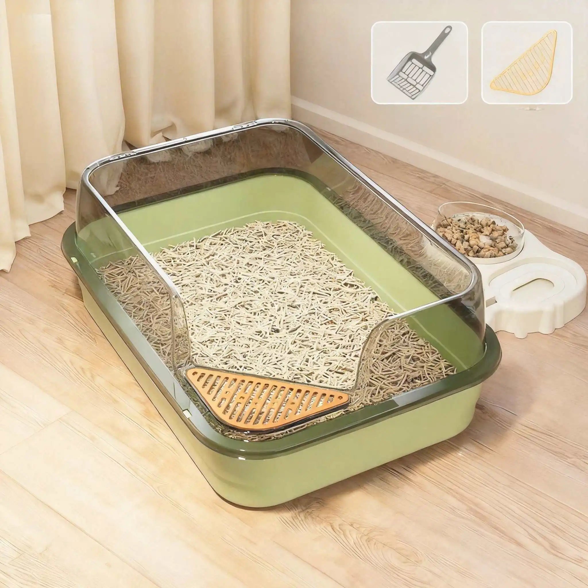 Large Cat Litter Box with Scoop