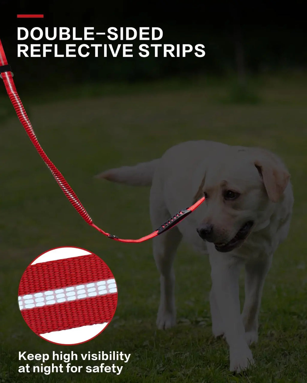 Heavy Duty Tactical Dog Leash – Bungee & Dual Handle