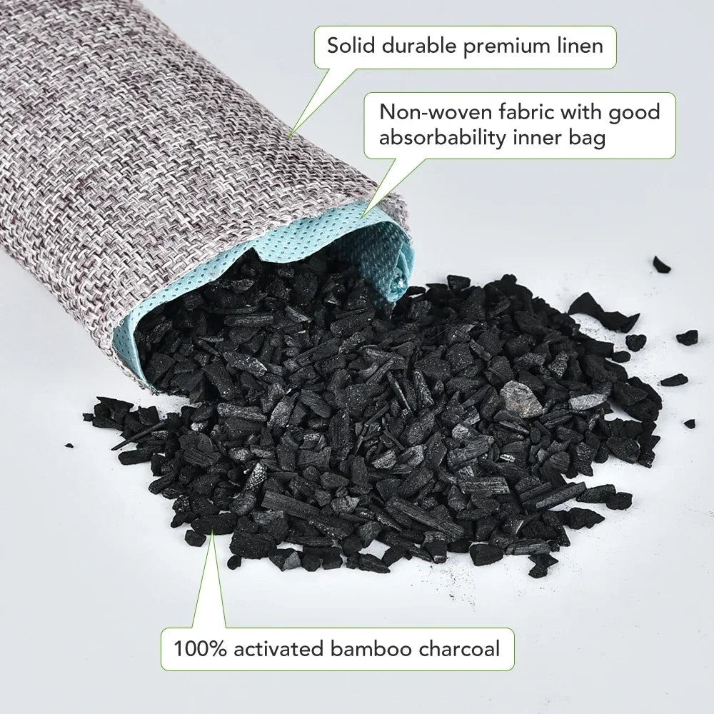 Bamboo Charcoal Odor Absorber Bags (10-Pack)