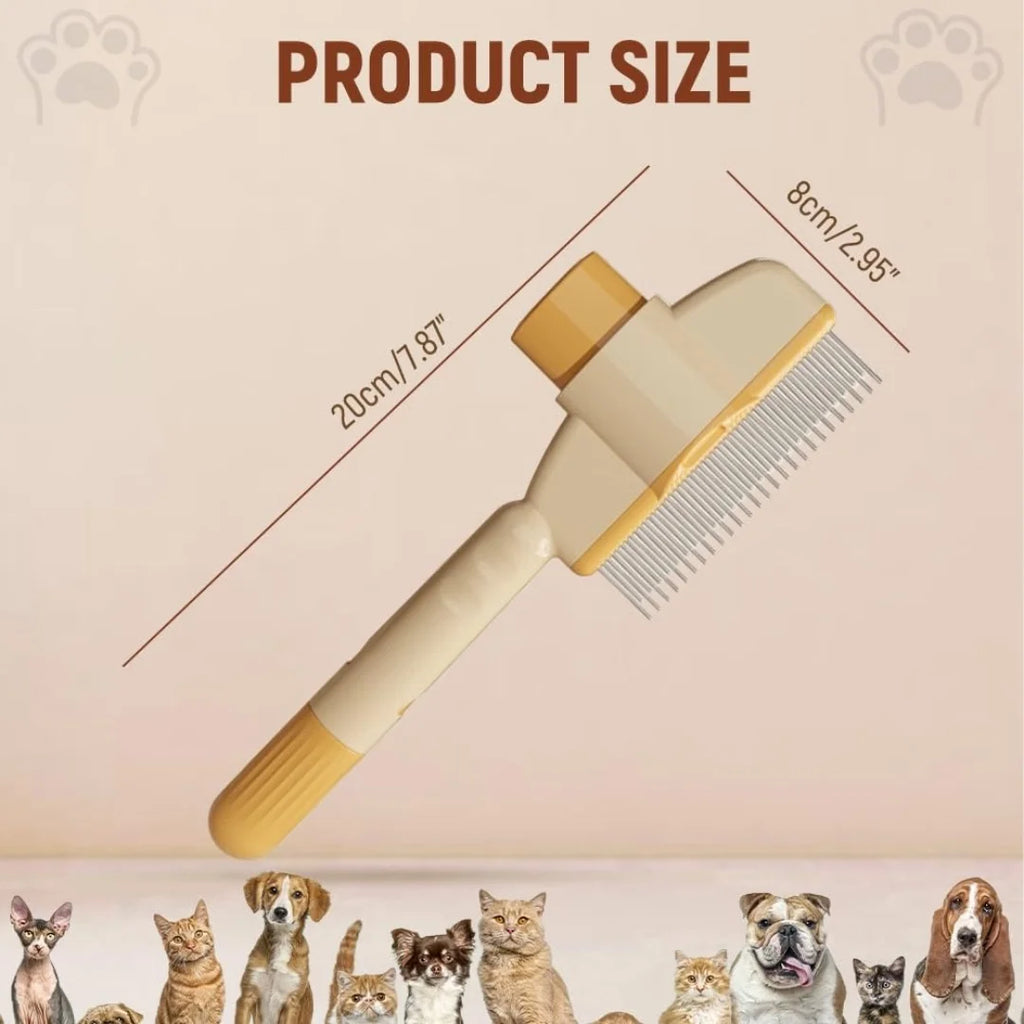 Cat Deshedding Brush with Release Button