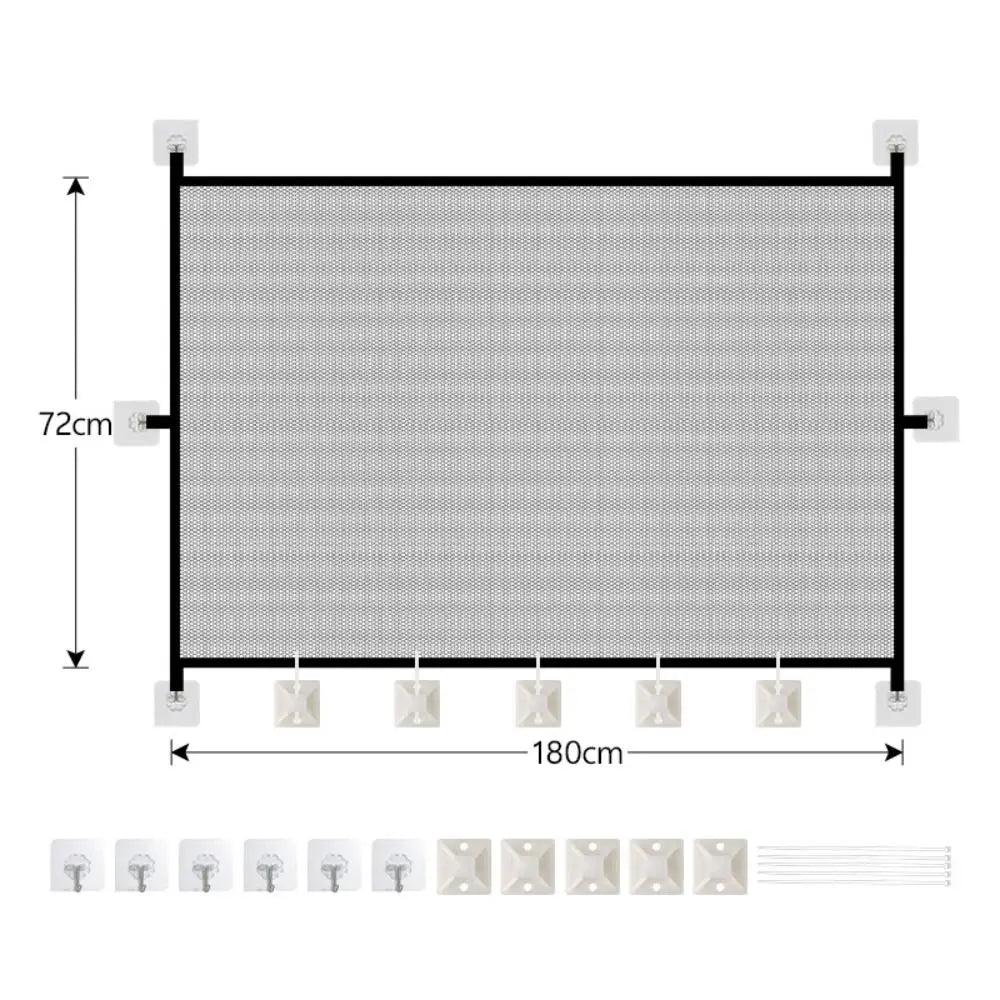 Retractable Mesh Pet Safety Gate with Hooks