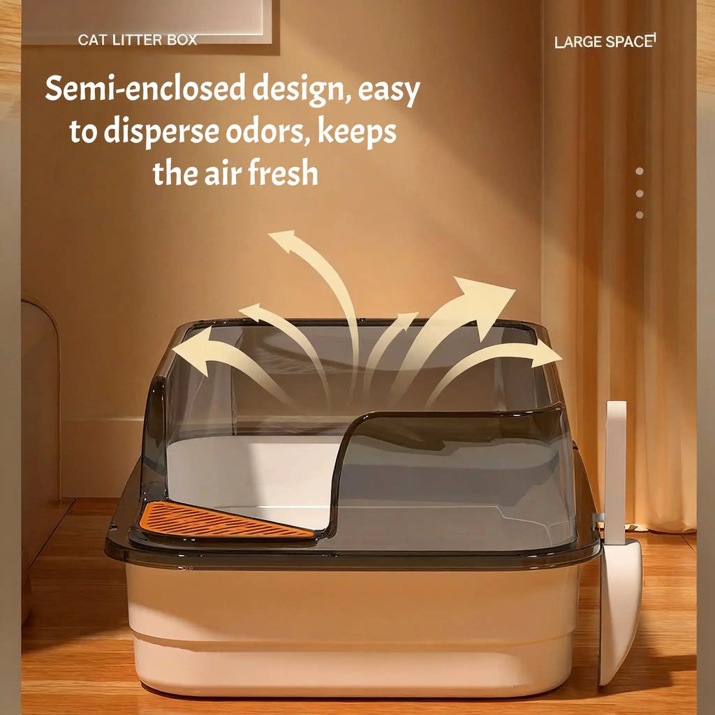 Large Cat Litter Box with Scoop