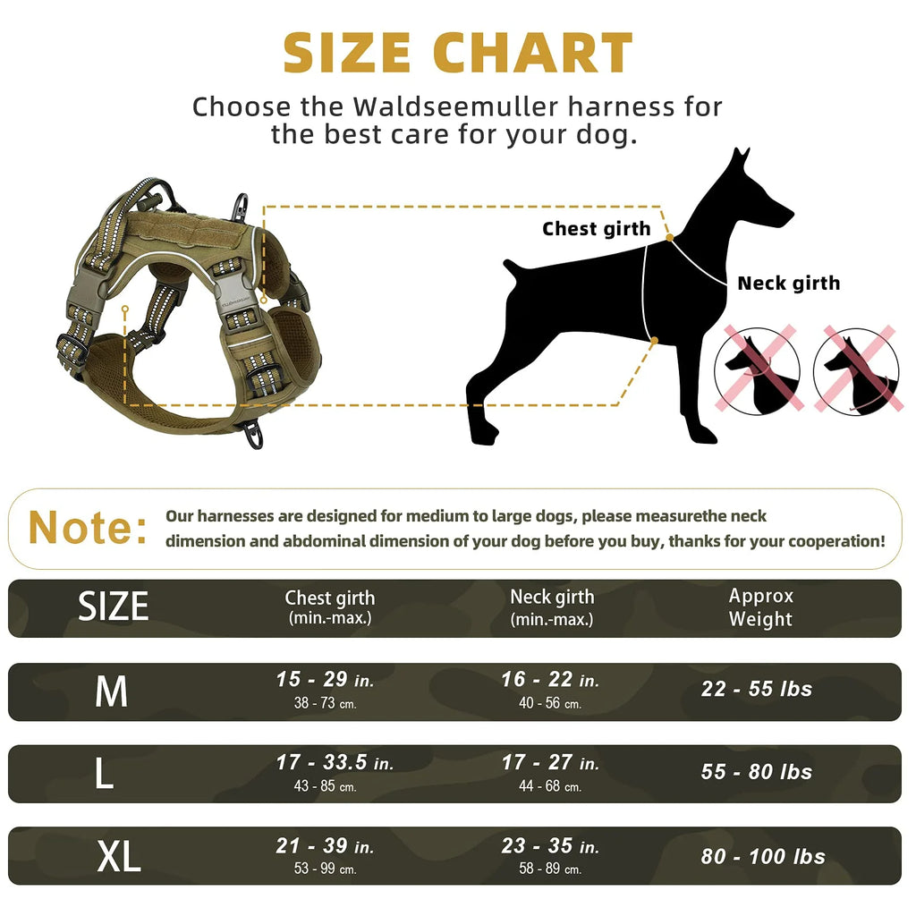 Tactical Dog Harness – MOLLE No-Pull